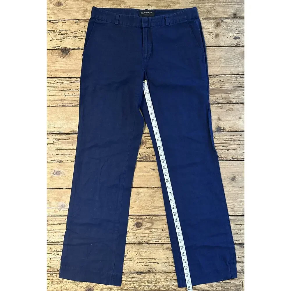 Banana Republic Women’s Blue Martin Fit Linen Pants Size 4